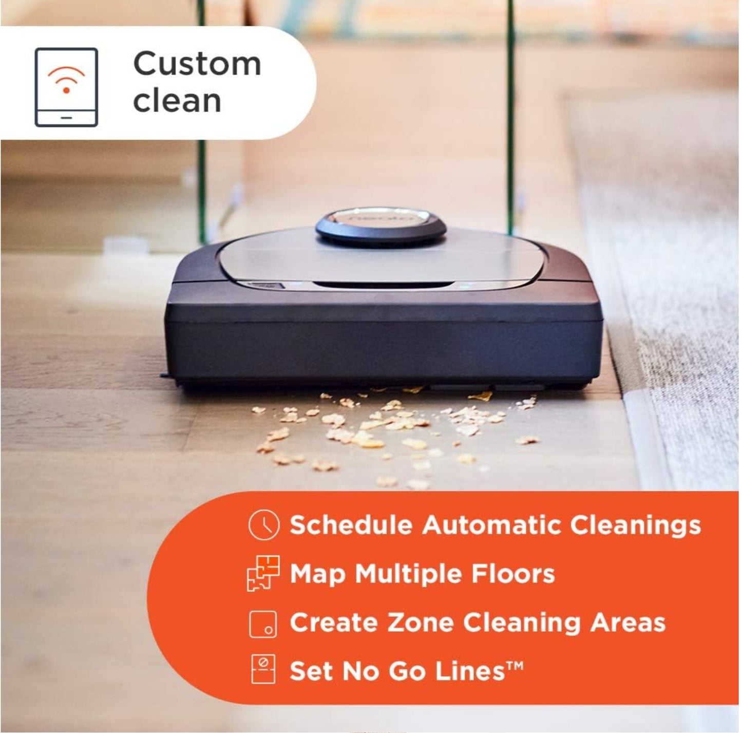 Neato Robotics Botvac D7 Connected Robot Vacuum - Laser Navigation, Wi-Fi Connectivity