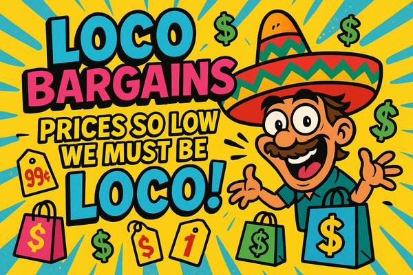 Loco Bargains prices so low we must be Loco