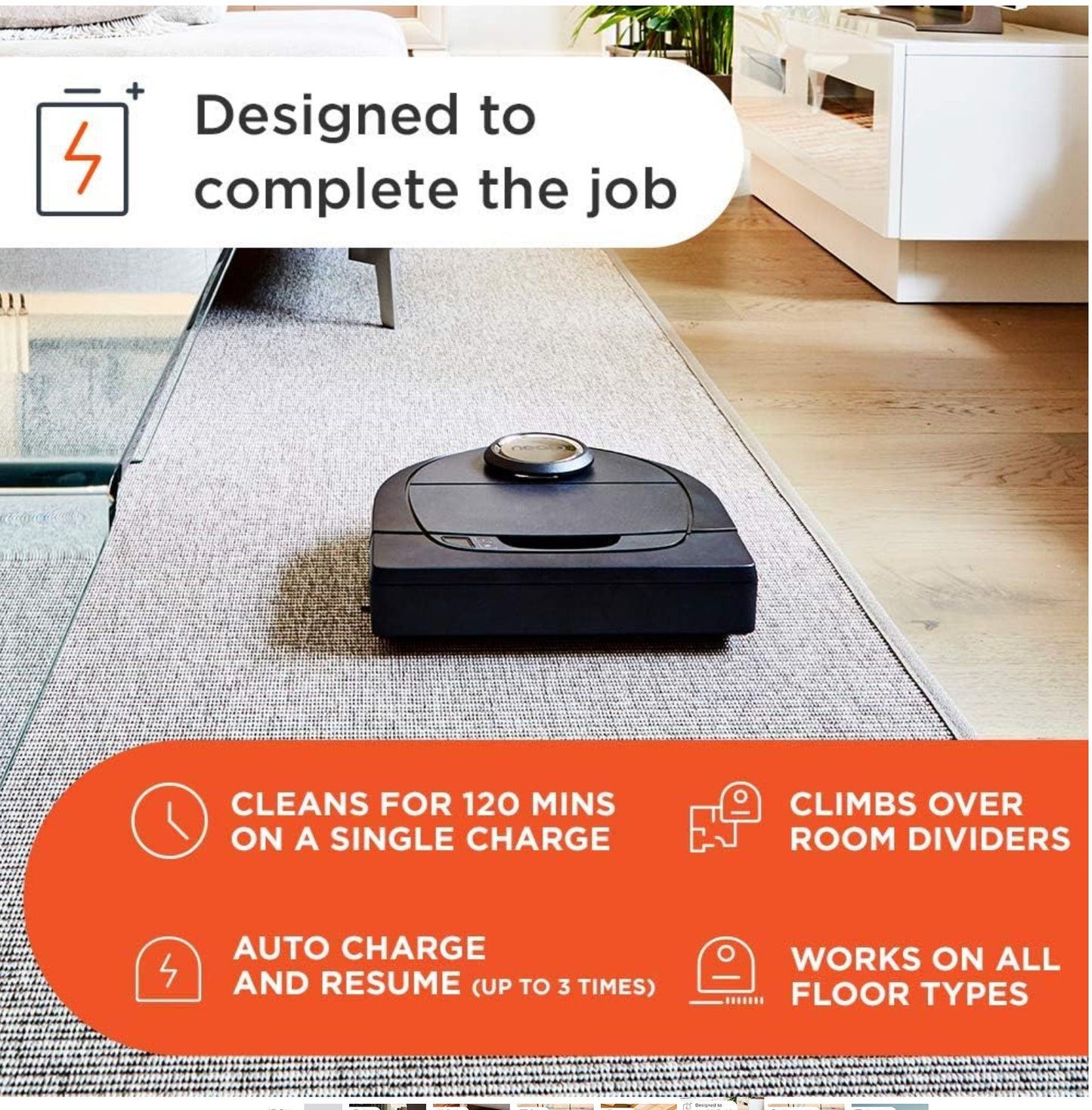 Neato Robotics Botvac D7 Connected Robot Vacuum - Laser Navigation, Wi-Fi Connectivity